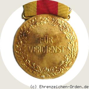 Große goldene Verdienstmedaille Friedrich II. 1908 R&uuml;ckseite