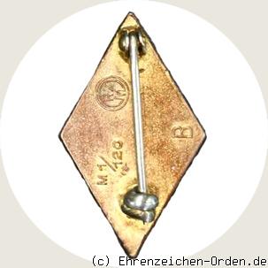 Goldenes HJ-Ehrenzeichen (B-Stück) R&uuml;ckseite