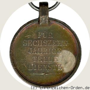 Wilhelmsmedaille in Silber 2. Prägung 1841 R&uuml;ckseite