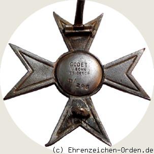 Ehrenkreuz 2.Klasse Hanseatische Vereine vom Roten Kreuz R&uuml;ckseite
