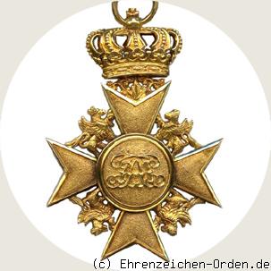 Hausorden der Wendischen Krone Goldenes Verdienstkreuz R&uuml;ckseite