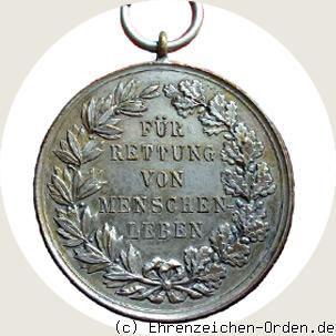 Allgemeines Ehrenzeichen für Rettung von Menschenleben 1894 R&uuml;ckseite