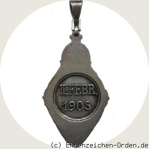 Erinnerungszeichen zur 2. Hochzeit 1905 R&uuml;ckseite