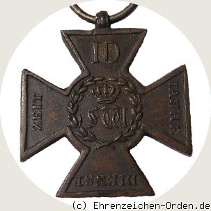 Dienstauszeichnung Kreuz für 10 Jahre R&uuml;ckseite