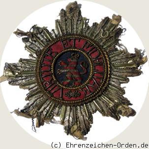 Hausorden vom Goldenen Löwen gestickter Bruststern
