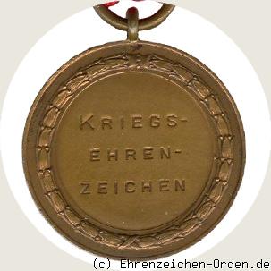Kriegsehrenzeichen in Bronze R&uuml;ckseite