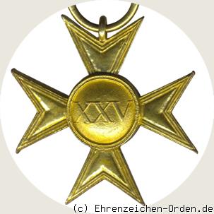 Dienstauszeichnungskreuz für 25 Jahre R&uuml;ckseite