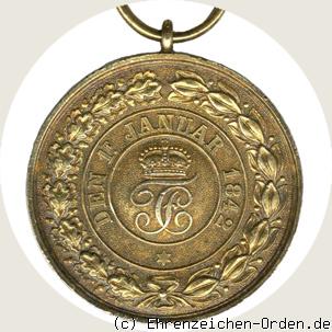 Fürstlicher Hausorden von Hohenzollern Goldene Ehrenmedaille 3. Modell 2. Ausgabe R&uuml;ckseite