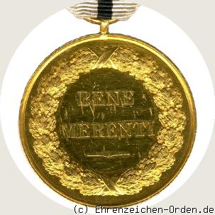 Kleine goldene Medaille Bene Merenti 1910 R&uuml;ckseite