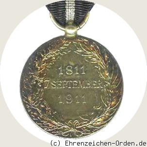 Silberne Erinnerungsmedaille an Fürst Carl Anton R&uuml;ckseite