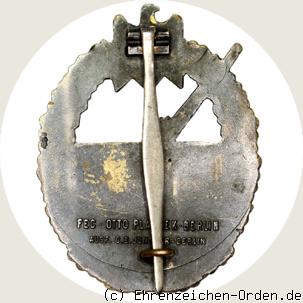 Kriegsabzeichen der Marine-Artillerie R&uuml;ckseite