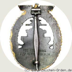 Flotten-Kriegsabzeichen 1941 R&uuml;ckseite