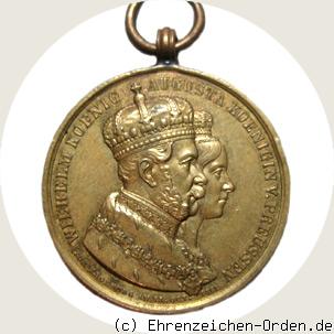 Krönungsmedaille am Band 1861