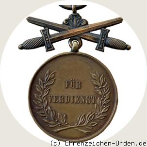 Bronzene Medaille zum Leopold-Orden mit Schwertern R&uuml;ckseite