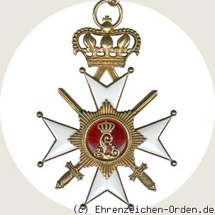 Fürstlich Lippischer Hausorden Ehrenkreuz  1.Klasse mit Schwertern / Großkreuz R&uuml;ckseite