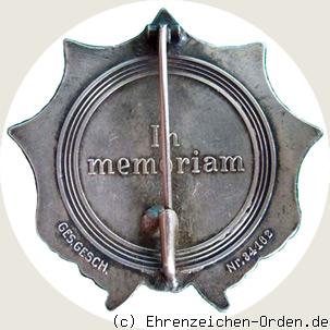 Kolonialauszeichnung – Löwenorden in Silber R&uuml;ckseite