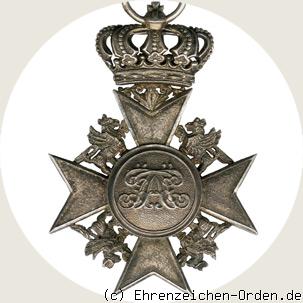 Hausorden der Wendischen Krone Silbernes Verdienstkreuz R&uuml;ckseite