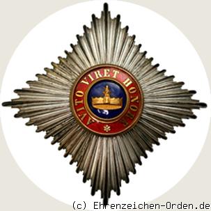 Hausorden der Wendischen Krone Bruststern zum Großkomtur