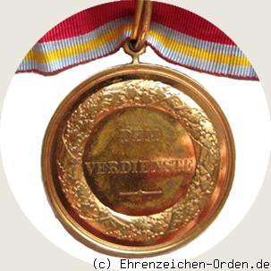 Verdienstmedaille in Bronze Friedrich Franz II. R&uuml;ckseite