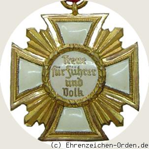 Dienstauszeichnung der NSDAP 3.Stufe Gold R&uuml;ckseite