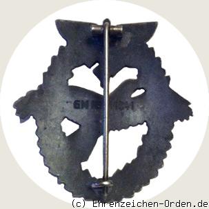 NSFK  Flugzeugführerabzeichen für Motorflugzeuge (3.Form) R&uuml;ckseite