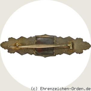 Nahkampfspange des Heeres in Gold R&uuml;ckseite