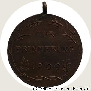 Erinnerungsmedaille 1909 in Bronze R&uuml;ckseite