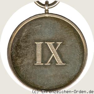 Dienstauszeichnung für 9 Jahre der Gendarmen 1913 R&uuml;ckseite