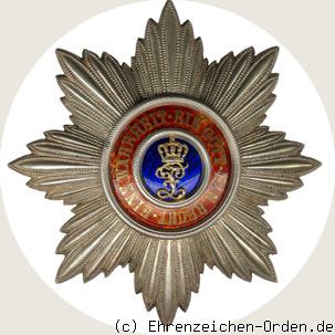 Oldenburger Haus- und Verdienstorden Bruststern zum Großkreuz oder Großkomtur