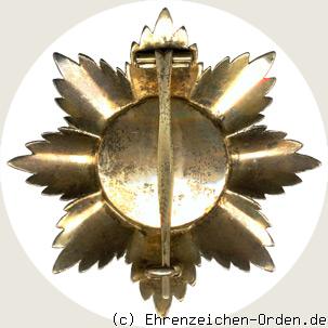 Oldenburger Haus- und Verdienstorden Bruststern zum Großkreuz (in Silber) R&uuml;ckseite
