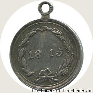 Kriegsdenkmünze 1815 R&uuml;ckseite