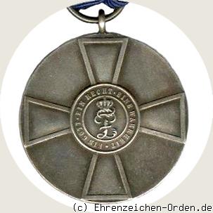 Silberne Medaille des Oldenburger Haus- und Verdienstordens R&uuml;ckseite