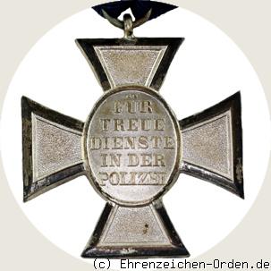 Dienstauszeichnung der Polizei 2.Stufe für 18 Jahre 1938 R&uuml;ckseite