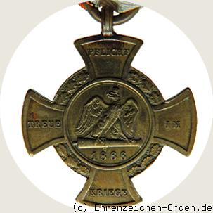 Erinnerungskreuz 1866 für Nichtkämpfer R&uuml;ckseite