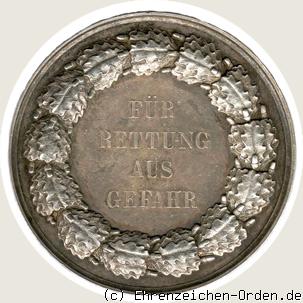 Erinnerungsmedaille für Rettung aus Gefahr 1. Form R&uuml;ckseite