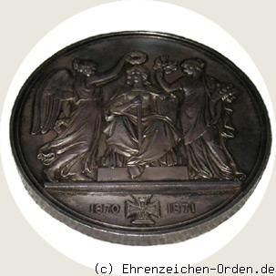 Siegesmedaille / Feldherrenmedaille 1870/71 in Silber R&uuml;ckseite