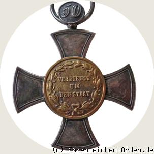 Kreuz des Allgemeinen Ehrenzeichens mit Jubiläumszahl 50,