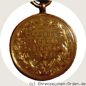 Kriegs-Denkmünze für Kämpfer 1864 R&uuml;ckseite
