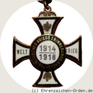 Preußisches Kriegserinnerungskreuz 1914-1918 für Nichtkämpfer R&uuml;ckseite