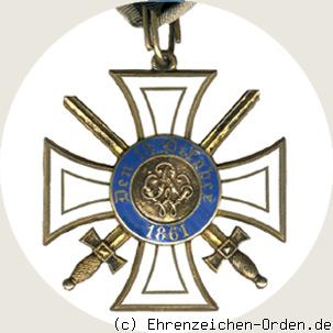 Königlicher Kronen-Orden Kreuz 2.Klasse mit Schwertern 1869-1916 (1918) R&uuml;ckseite