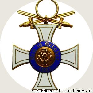 Königlicher Kronen-Orden Kreuz 3.Klasse mit Schwertern am Ring R&uuml;ckseite