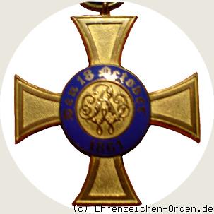 Königlicher Kronen-Orden Kreuz 4.Klasse 1869-1918 R&uuml;ckseite