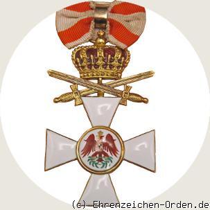 Roter Adler Orden 3.Klasse mit Krone, Schleife und Schwertern am Ring