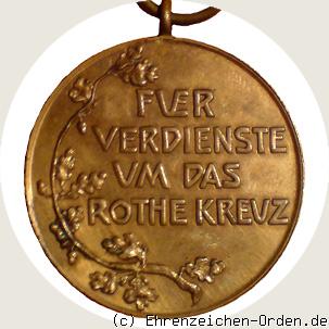 Rote Kreuz Medaille 3.Klasse 1898 in Bronze R&uuml;ckseite