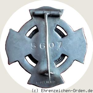 Ehrenzeichen 3.Klasse des Preußischen Landesvereins vom Roten Kreuz R&uuml;ckseite