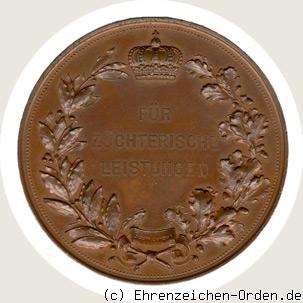 Staatspreis für Geflügelzucht in Bronze 1887 R&uuml;ckseite