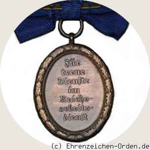 Dienstauszeichnung Reichsarbeitsdienst 4.Stufe Frauen R&uuml;ckseite