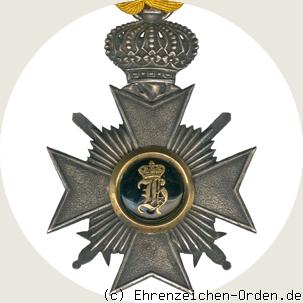 Fürstlich Reußisches Ehrenkreuz 3.Klasse mit Schwertern und Krone R&uuml;ckseite
