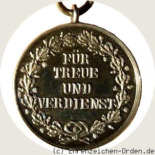 Silberne Ehrenmedaille für Treue und Verdienst R&uuml;ckseite
