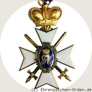 Fürstlich Schwarzburgisches Ehrenkreuz 1.Klasse mit Schwertern und Krone R&uuml;ckseite